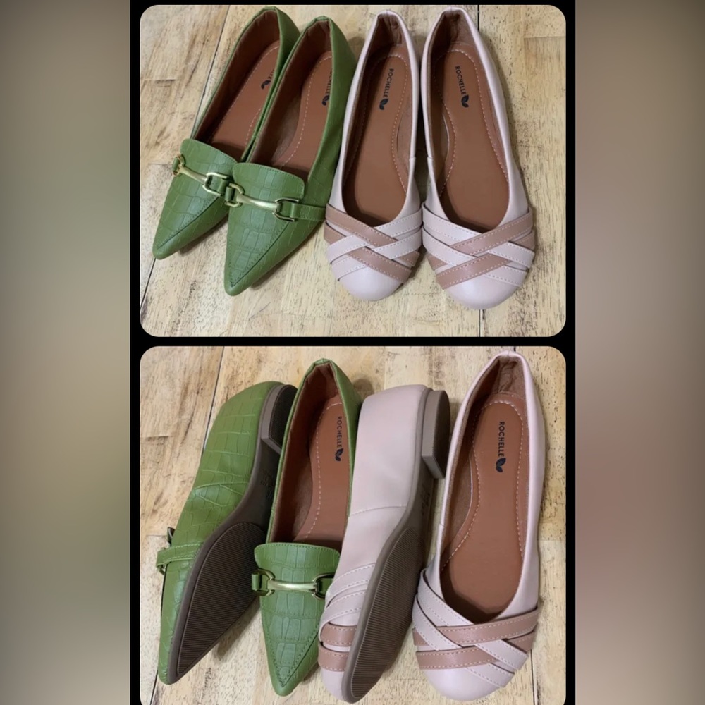 Rochelle Brazilian Ballet Flats - 2 Pairs - Size 7